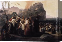 The Refugees Canvas Paintings - The Refugees of Parga by Francesco Hayez