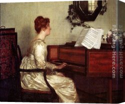 Millet Canvas Paintings - Old Harmonies by Francis Davis Millet