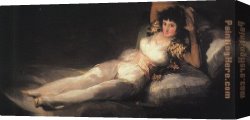 Francisco De Goya Canvas Paintings - Clothed Maja by Francisco de Goya