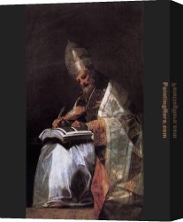 Francisco De Goya Canvas Paintings - St Gregory by Francisco de Goya