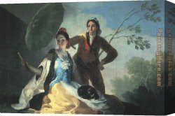 Francisco De Goya Canvas Paintings - The Parasol by Francisco de Goya
