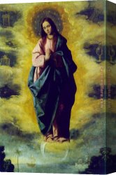 Francisco De Goya Canvas Paintings - The Immaculate Conception by Francisco de Zurbaran