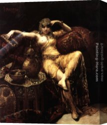 Francisco De Goya Canvas Paintings - A Harem Beauty by Francisco Masriera y Manovens