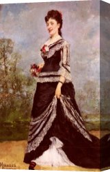 Francisco Miralles Canvas Paintings - The Nosegay by Francisco Miralles