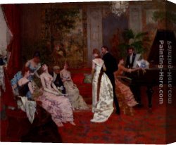 Francisco Miralles Canvas Paintings - The Recital by Francisco Miralles