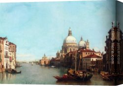 Grande Canvas Paintings - Le Grande Canal, Venise by Francois Antoine Bossuet