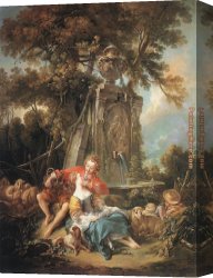 Autumn Canvas Paintings - An Autumn Pastoral by Francois Boucher