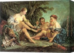 Return Canvas Paintings - Diana's Return from the Hunt b by Francois Boucher