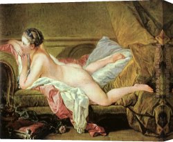 Nude Canvas Paintings - Nude on a Sofa by Francois Boucher