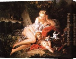 Venus Verticordia Canvas Paintings - Venus and Cupid by Francois Boucher
