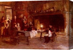 Napoleon, King of Italy Canvas Paintings - Napoleon After The Battle Of Waterloo by Francois Flameng