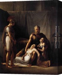 Wife Canvas Paintings - The Death of Belisarius' Wife by Francois-Joseph Kinsoen