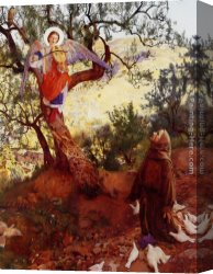 Frank Holl Canvas Paintings - Saint Francis of Assisi by Frank Cadogan Cowper