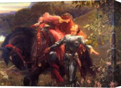 Basilica Di San Marco Canvas Paintings - La Belle Dame Sans Merci by Frank Dicksee