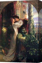 Romance Canvas Paintings - Romeo and Juliet by Frank Dicksee