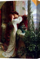 Frank Holl Canvas Paintings - Romeo and Juliet cropped by Frank Dicksee