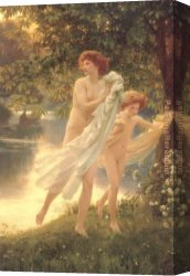 Frank Holl Canvas Paintings - startled by Frank Dicksee