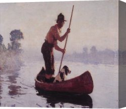 The Guide Canvas Paintings - Indian Guide by Frank Weston Benson