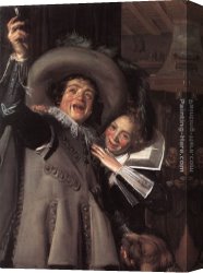 Childhood Sweethearts Canvas Paintings - Jonker Ramp and his Sweetheart by Frans Hals