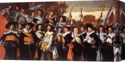 Sergeant's Canvas Paintings - Officers and Sergeants of the St George Civic Guard Company by Frans Hals
