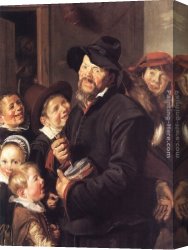 Pots Canvas Paintings - The Rommel Pot Player by Frans Hals
