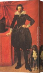 Prince Canvas Paintings - Portrait of Claude de Lorrain, Prince of Chevreuse by Frans Pourbus the Younger