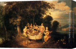 Sense Canvas Paintings - The Five Senses by Frans the younger Francken