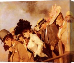 Race Canvas Paintings - At The Races by Franz Dvorak