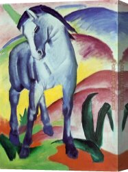 Marc Canvas Paintings - Blue Horse by Franz Marc