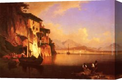 Garda, Canvas Paintings - Motio Du Lac Du Garda by Franz Richard Unterberger