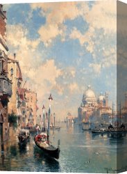 Richards Canvas Paintings - The Grand Canal, Venice by Franz Richard Unterberger