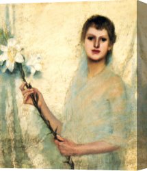 Innocence Canvas Paintings - Innocence by Franz von Stuck