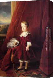 Marie Canvas Paintings - Louis Philippe Marie Ferdinand Gaston D'Orleans, Comte D'Eu by Franz Xavier Winterhalter