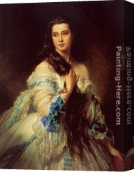 Franz Canvas Paintings - Madame Barbe de Rimsky-Korsakov by Franz Xavier Winterhalter