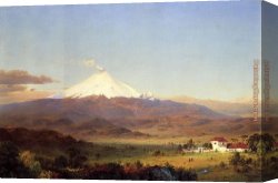 Edwin Canvas Paintings - Cotopaxi by Frederic Edwin Church