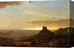 Edwin Canvas Paintings - Cross in the Wilderness by Frederic Edwin Church