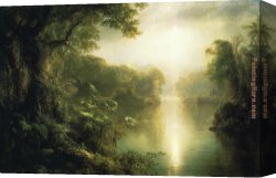 Edwin Canvas Paintings - El Rio de Luz by Frederic Edwin Church