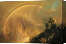 Edwin Canvas Paintings - Rainy Season in the Tropics by Frederic Edwin Church