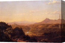 Scene Canvas Paintings - Scene among the Andes by Frederic Edwin Church