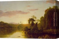 Edwin Canvas Paintings - Scene on the Magdalene by Frederic Edwin Church