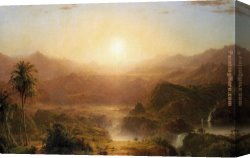 Edwin Canvas Paintings - The Andes of Ecuador by Frederic Edwin Church