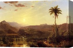 Edwin Canvas Paintings - The Cordilleras Sunrise by Frederic Edwin Church