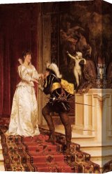 The Kiss Canvas Paintings - The Cavalier's Kiss by Frederic Soulacroix