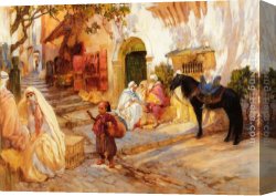 Frederick Arthur Bridgman Canvas Paintings - A Street in Algeria by Frederick Arthur Bridgman
