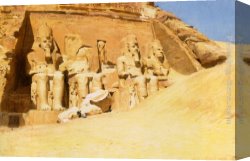 Frederick Arthur Bridgman Canvas Paintings - Abu Simbel by Frederick Arthur Bridgman