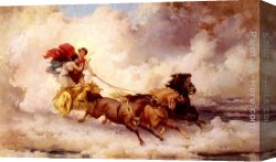 Frederick Arthur Bridgman Canvas Paintings - Apollon Enlevant Cyrene by Frederick Arthur Bridgman