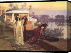 Frederick Arthur Bridgman Canvas Paintings - Cleopatra on the Terraces of Philae by Frederick Arthur Bridgman