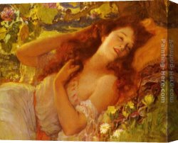 Frederick Arthur Bridgman Canvas Paintings - Dolce Far Niente by Frederick Arthur Bridgman