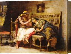 Frederick Arthur Bridgman Canvas Paintings - Queen of the Brigands by Frederick Arthur Bridgman