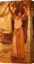 Frederick Arthur Bridgman Canvas Paintings - Spanish Lady by Frederick Arthur Bridgman